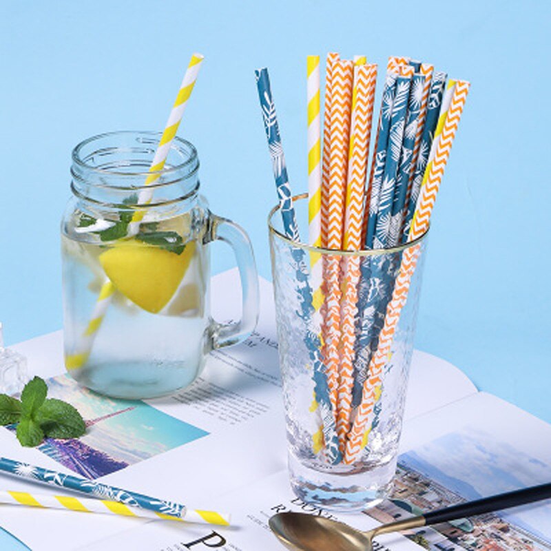 25 stuks/partij papieren rietjes voor kinderen verjaardag bruiloft evenement feest kerst benodigdheden bar pub drinkrietjes decoratie