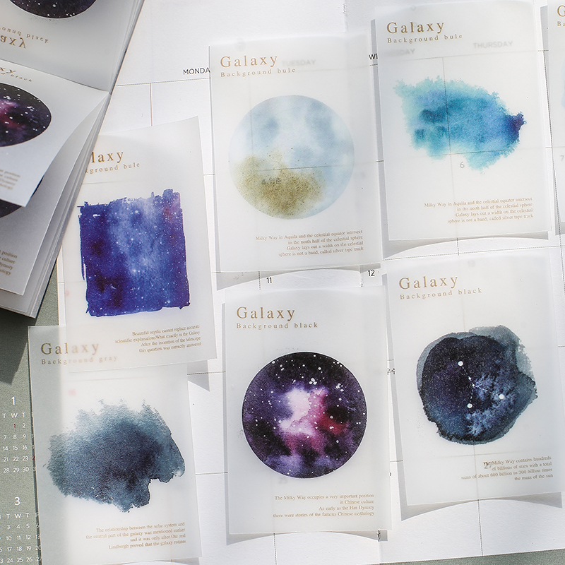 Rétro galaxie océan fleur mini junk journal matériel papier bricolage scrapbooking album journal heureux planificateur décoration matériel papier