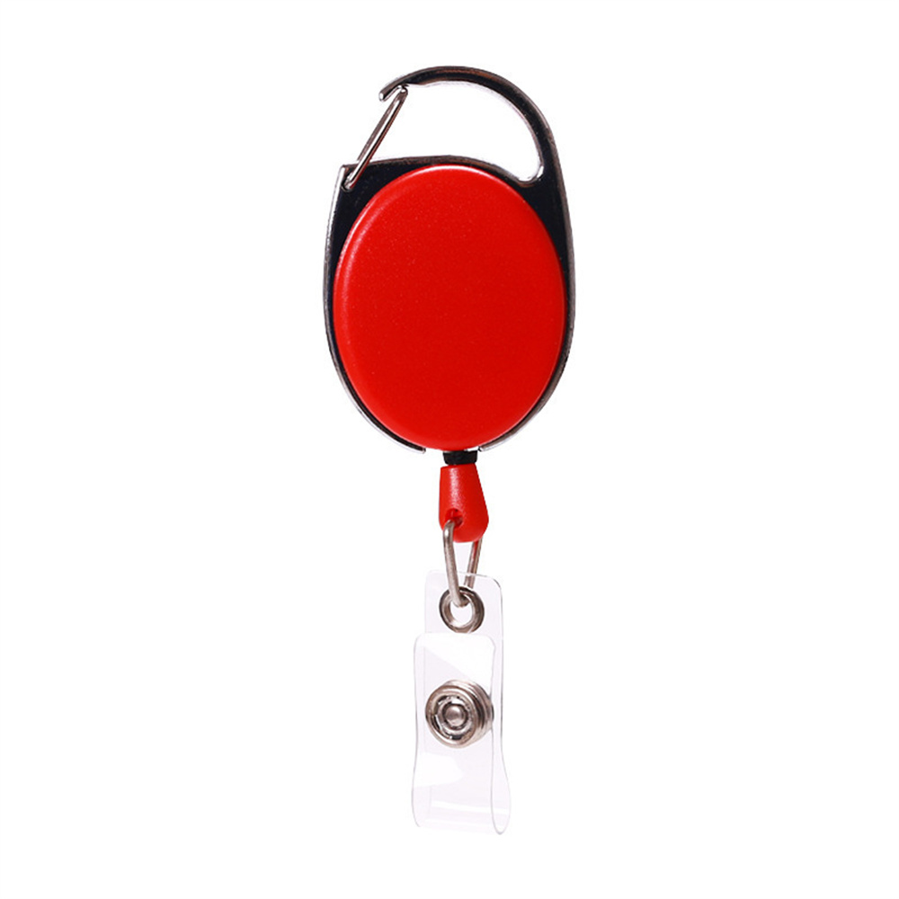 LLavero retráctil negro, llavero con insignia de identificación antipérdida con cuerda de alambre de acero elástica, accesorios para mochila, herramienta para exteriores: Oro