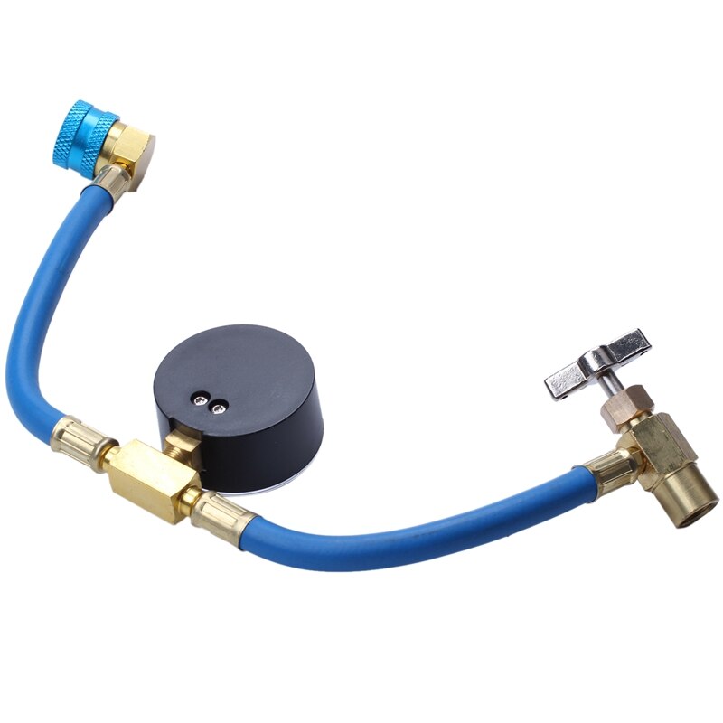 A/C R-1234YF Car Air Conditioning Refrigerant Filling Hose Manifold Pressure Gauge