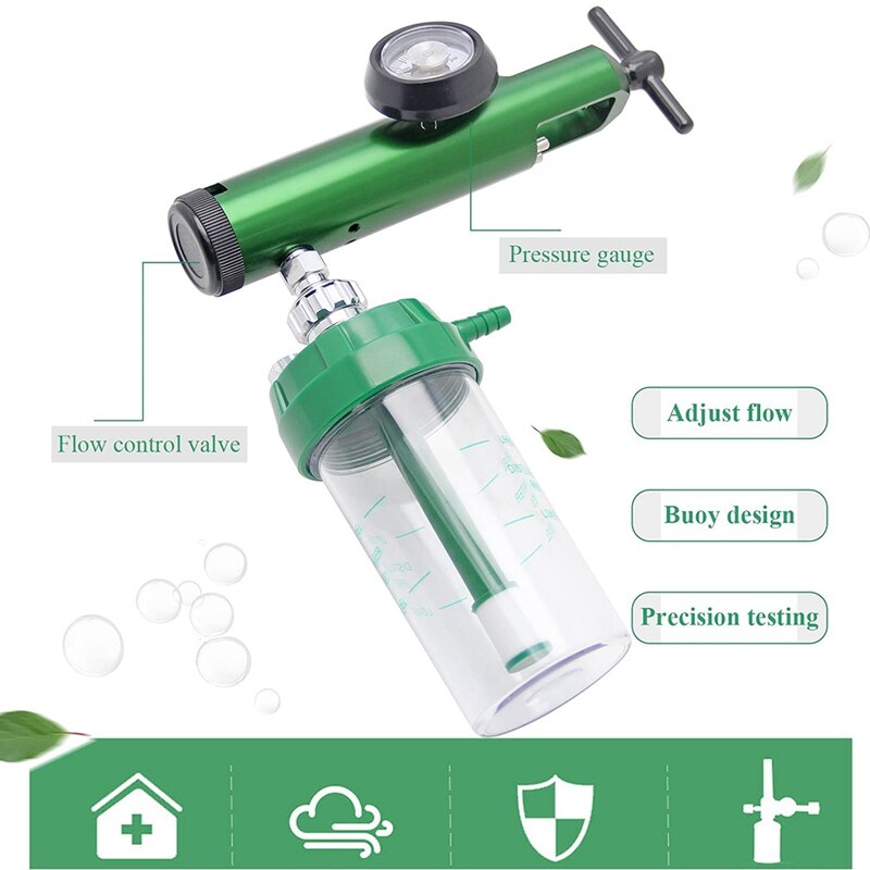 ! Oxygen Flow Meter Oxygen Regulator 0-15 L/Min Pressure Reducing Regulator Valve Meter With 870 Inlet Thread