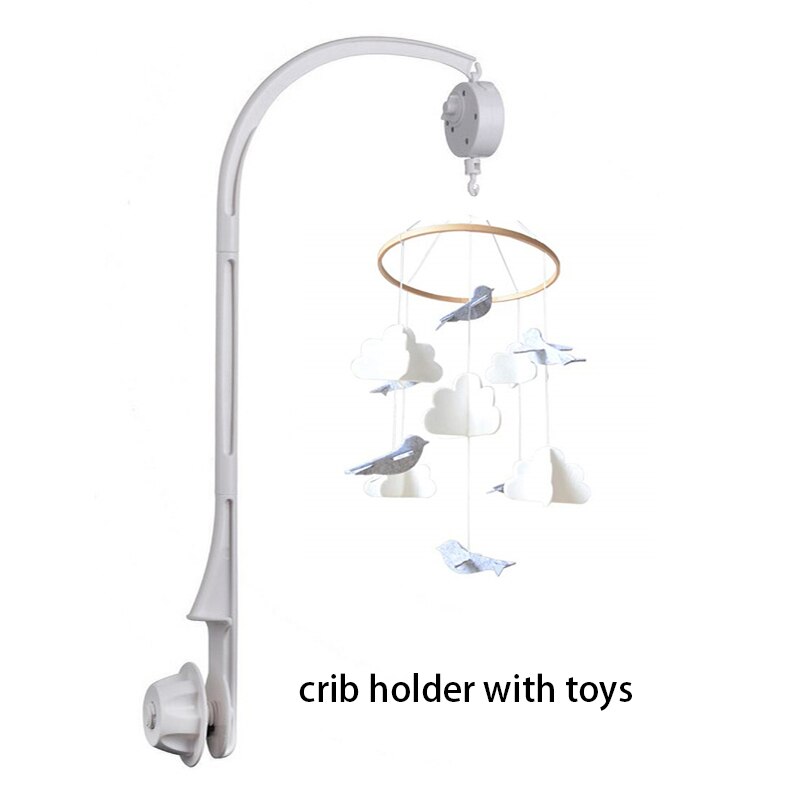Babymobiel houder voor in de wieg, bedbel hangend speelgoed, 360 graden draaibare beugel, opwindbare muziekdoos, baby rammelaar, speelgoed, woondecoratie: A6
