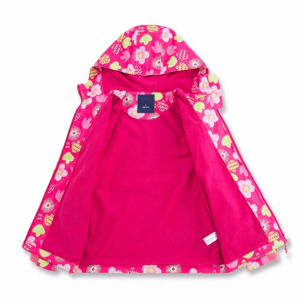 Spring Windbreaker for Girls Jacket Pink Fleece Trench Coat Children Outwear Cardigan Jacket Cloak Raincoats Clothing