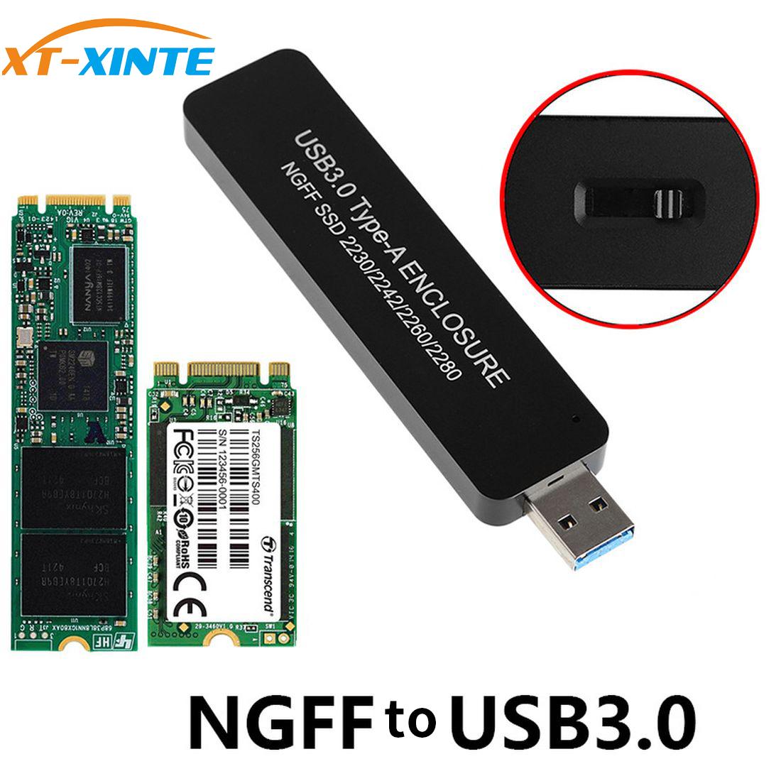 Usb 3.0 hdd kotelo tyyppi a - m .2 sata ssd ulkoinen kotelo venytetty pistoke ngff:lle  m2 2230 2242 2260 2280 laatikko kiintolevysovitin