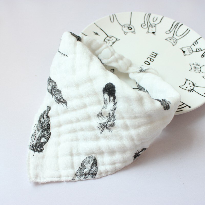 Baby Leuke Katoen Bib Burp Doek Kwijlen Tandjes Waterdichte Slabbetjes Bloem Print Handdoeken 122: Grijs