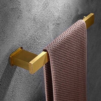MTTUZK Solid Space aluminum towel rack,towel bar,Brushed Gold Bathroom Hardware Set,Robe hook,Toilet brush bathroom Accessories: towel hook