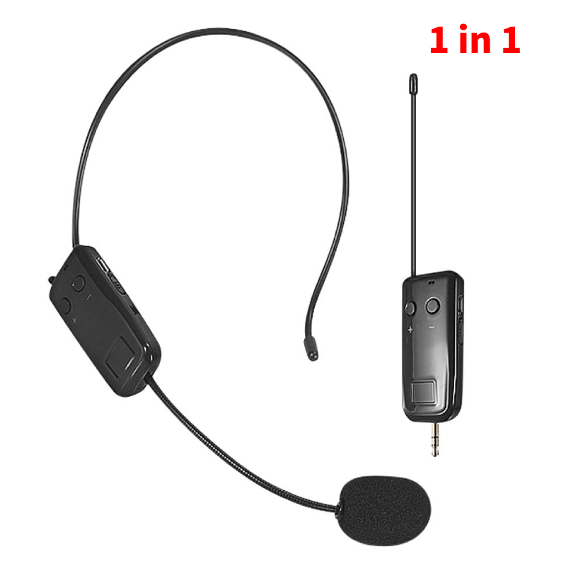 Microfone lapela sem fio portátil, microfone de cabeça, amplificador, karaoke, discurso, ensino, reunião, fone de ouvido: green