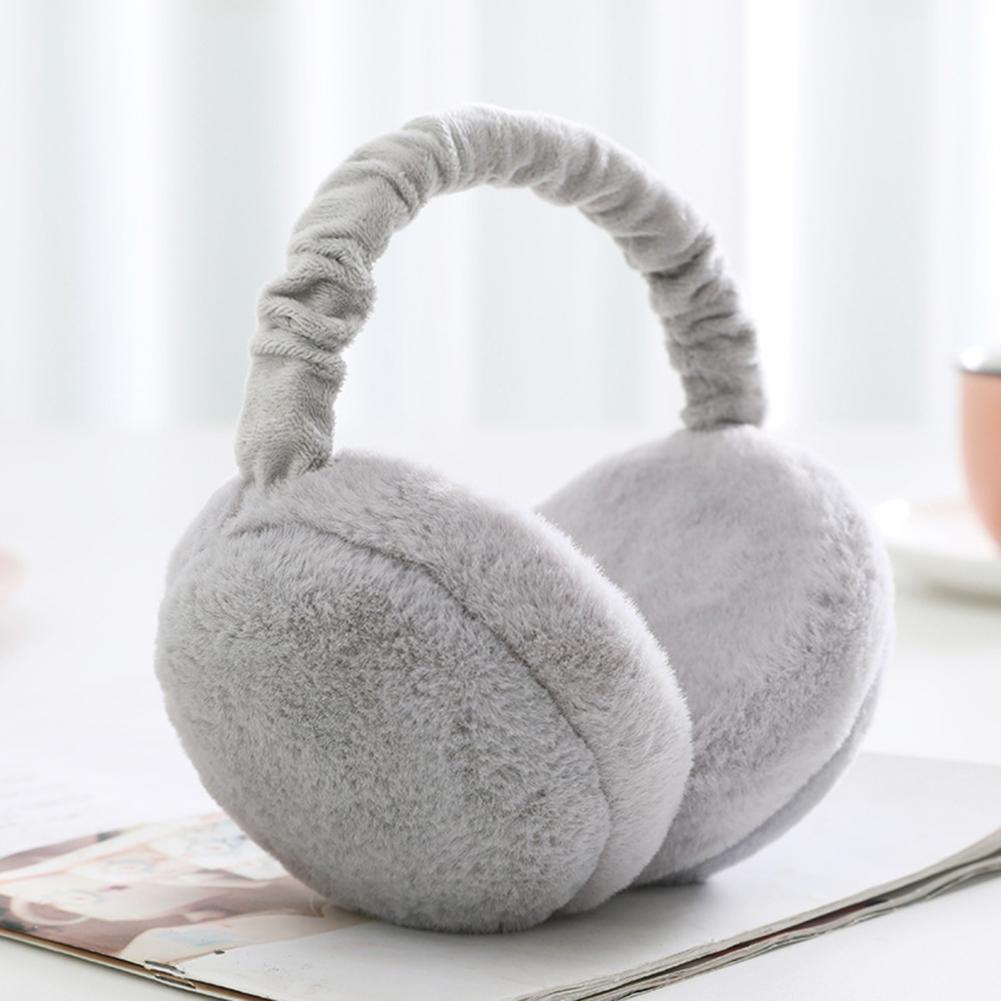 Unisex Ear Warmer Cute Plush Hamburger Shape Warm Keeping Earmuff Winter Women Faux Rabbit Fur Rotating Adjustable Ear Covers