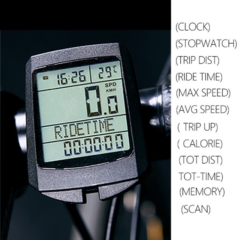 1Pcs Waterproof Wire Digital Bike Ride Speedometer Odometer Bicycle Cycling Speed Counter Code Table Bicycle Accessories