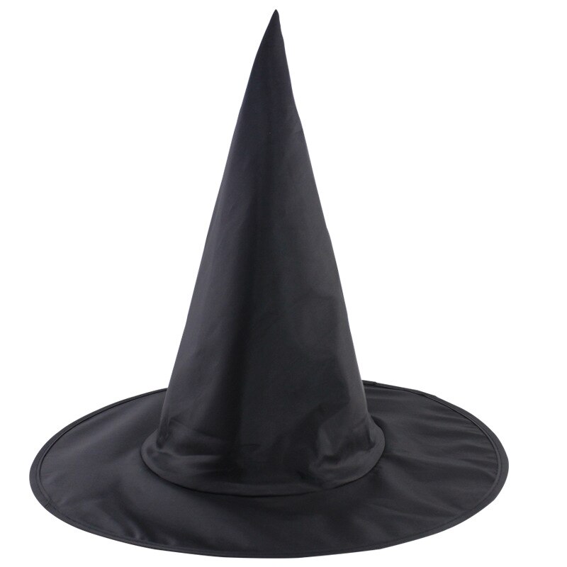 Zwart Heksenhoed Tovenaarshoed Party Hat Cap Cosplay Fancy Dress Halloween Maskerade Verjaardag Hoofd Slijtage Spider Vinger Ring