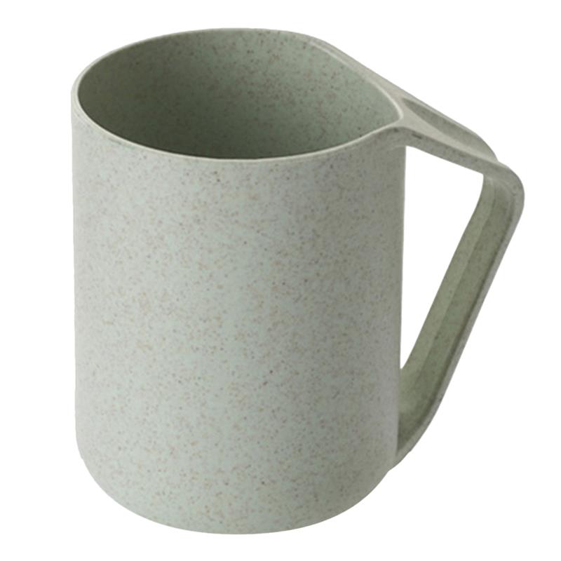 Bathroom Cup Fashionable Wheat Straw Unbreakable Toothbrush Cup Bathroom Mug For Water Toothbrush Drinking Utensils Home Use: Green