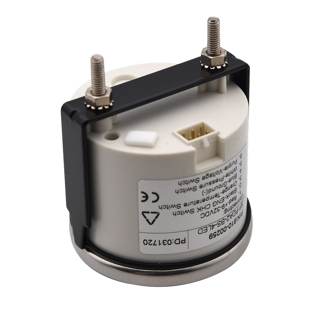 2" 4 LED Alarm Gauge Meter 9~32V Volt/Oil/Water Temp/Check Engine 4 LED Alarm Indicator Gauge fit for Car Boat With Backlight