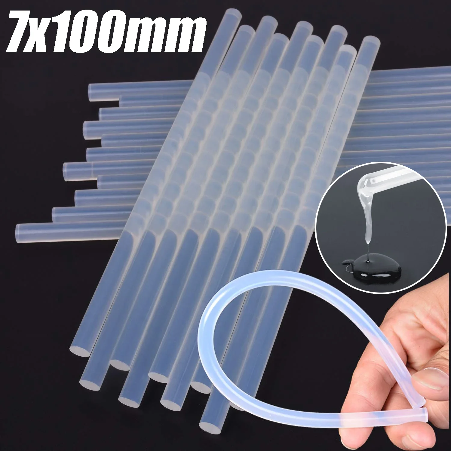 Bâtons de colle pour voiture, 10 pièces, pour débosselage de carrosserie de voiture, noir, colle thermofusible à haute viscosité, bâton à forte adhérence, outil de réparation automobile
