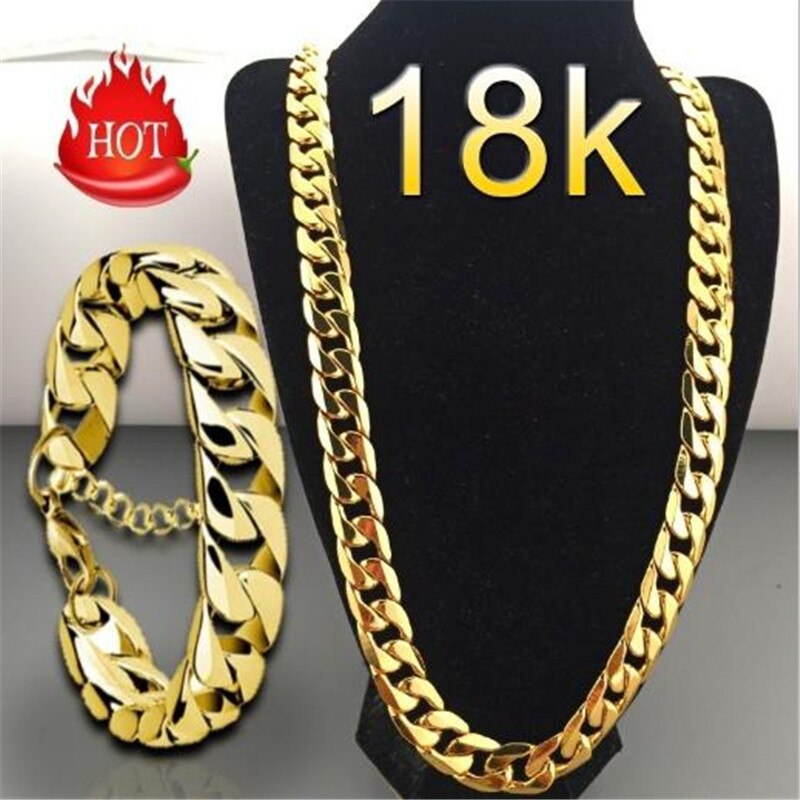 8-30 Inch Hip Hop Curb Cubaanse Link Chain Choker Ketting Voor Vrouwen Mannen 18K Vergulde roestvrij Stalen Kettingen Punk Sieraden: Bracelet 8inch