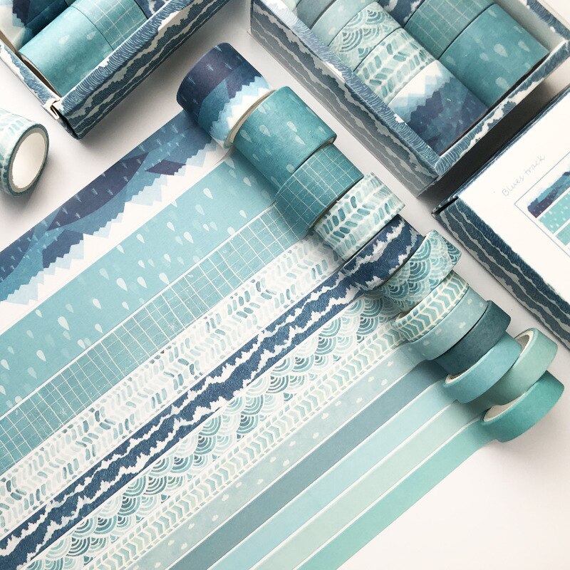 12Rolls/Pack Classic Washi Tape Set Diy Decoration Sticker Scrapbooking Masking Tape Cute Adhesive Tape Stationery Supplies: B