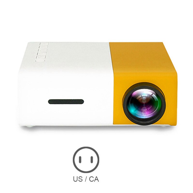 &amp;Enhanced&amp;Protable&amp;Colorful Projector Mini Projector Portable Theater Home Office HD 1080P Yellow JR Deals: Yellow US