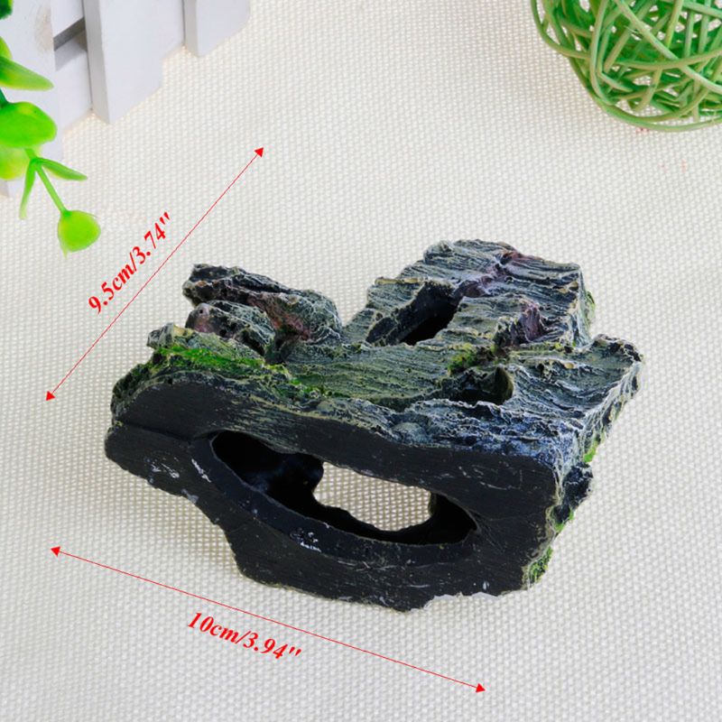 Mountain View Aquarium Rock Cave Tree Bridge Fish Tank Ornament Rockery Decor D08F