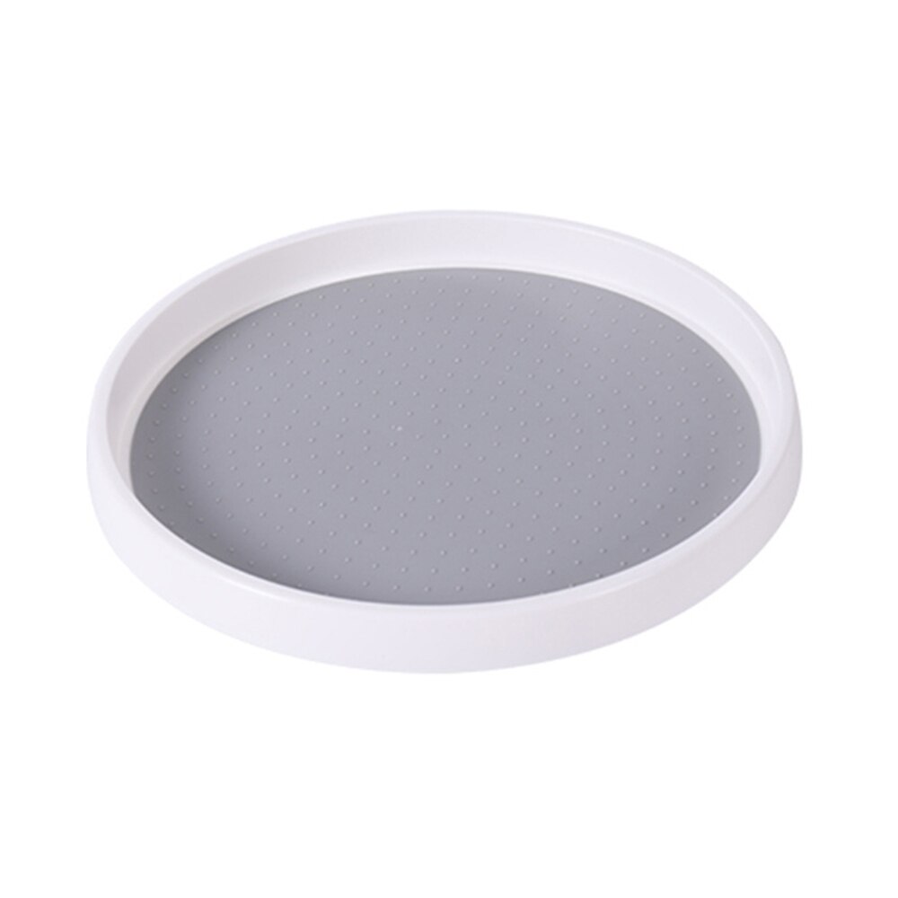 Plateau de rangement Portable rond rotatif à 360 °, étagère à épices pratique, antidérapant TPR organisateur de cosmétiques à domicile, accessoires de cuisine: 29.6cm
