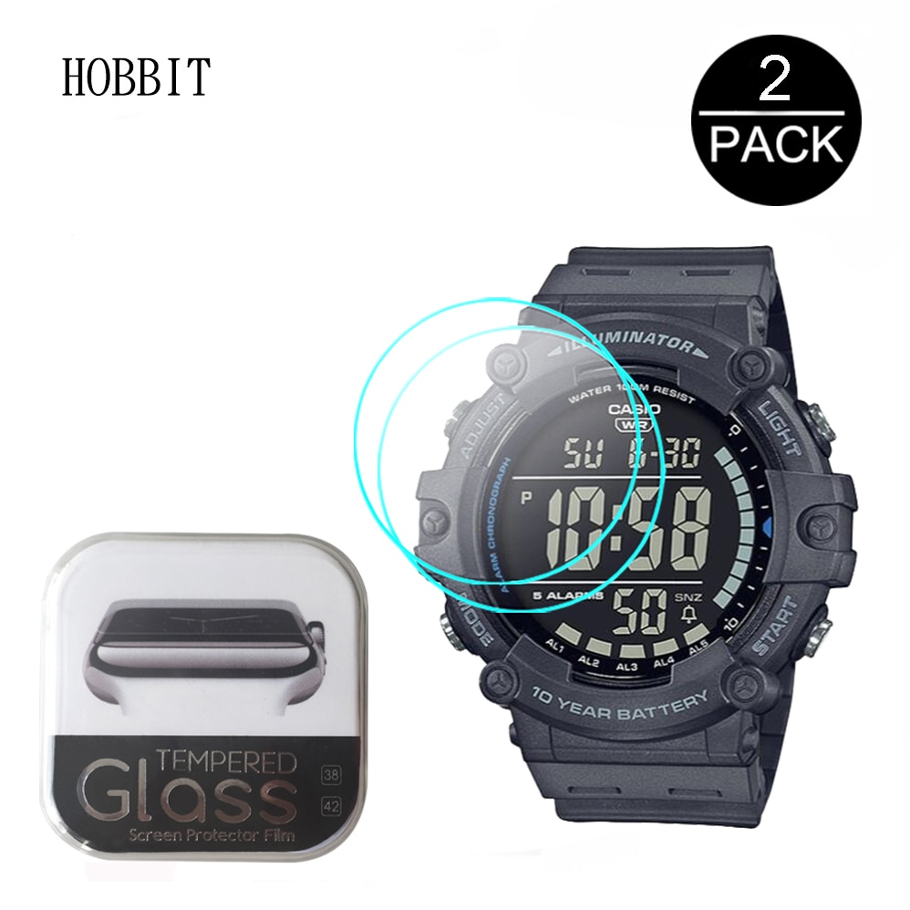 2Pcs HD Clear 9H Anti-Scratch Glass For Casio STANDARD MDV-107 MDV-106G AE-1500WH MWD-100HD Screen Protector Film Tempered Glass