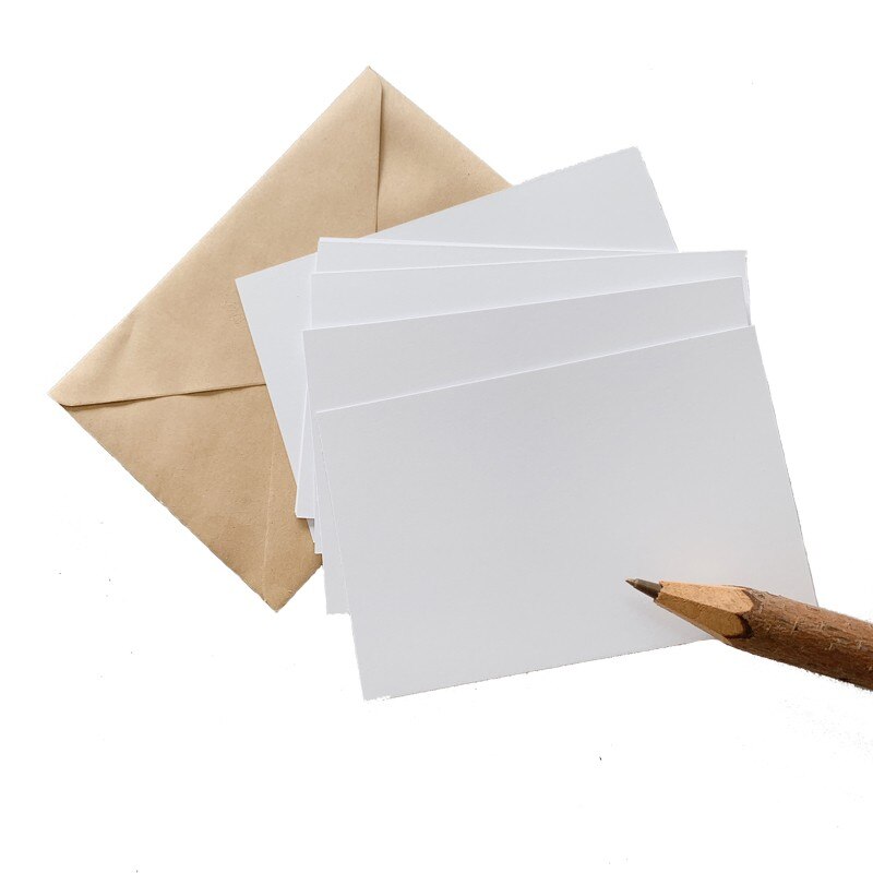 20pcs Blank postcard card Black Kraft Brown White cards lettering vintage Stationery letter paper 14*10CM
