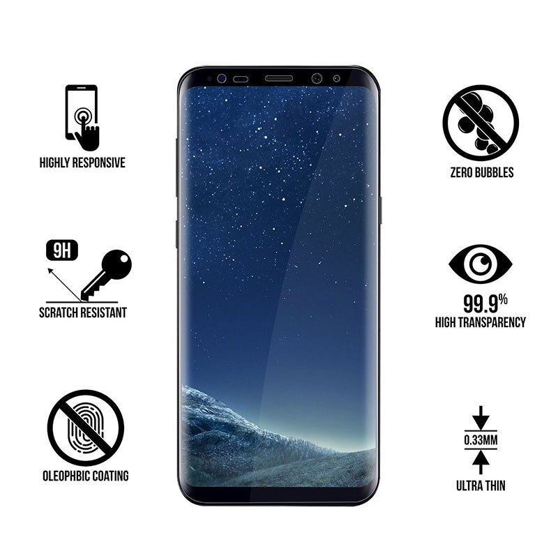 9D Volledige Gebogen Gehard Glas Voor Samsung Galaxy S8 S9 Plus Note 9 8 Screen Protector S10 Plus Voor Samsung beschermende Film