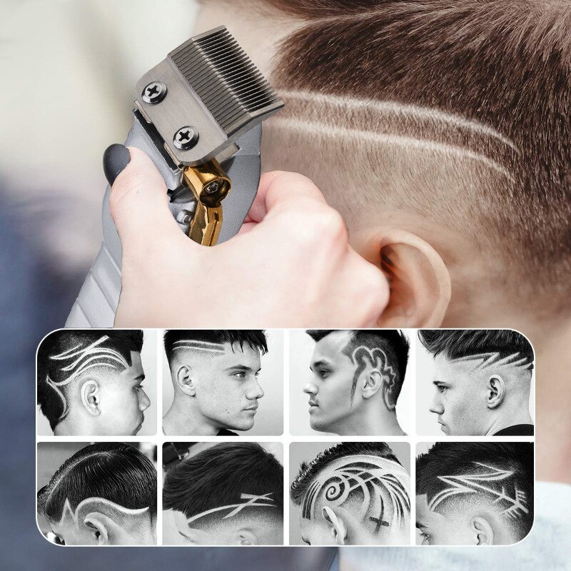 Berufs öl kopf Haarschneidemaschine kabellos USB aufladbare haar Haarschneidemaschine Bart Trimmer haarschnitt LCD Anzeige leistungsstarke Haarschneidemaschine