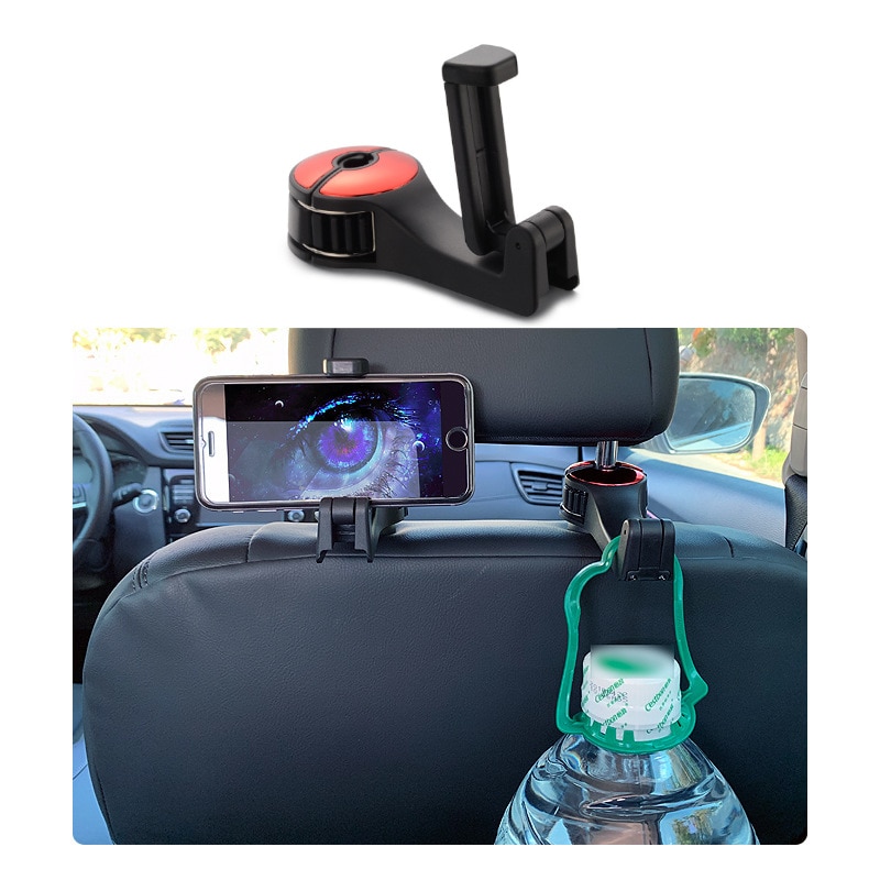Multi-Funktion Auto Zurück Sitz Haken Auto Handy Halter Telefon Speicher Hinten Sitz Telefon Kopfstütze Faul Halterung Halter stehen