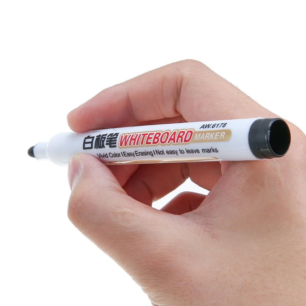 10pcs Erasable White Board MarkerS Drywipe Pens Black Dry Wipe Premium Marker Pens Office School Writing Supply