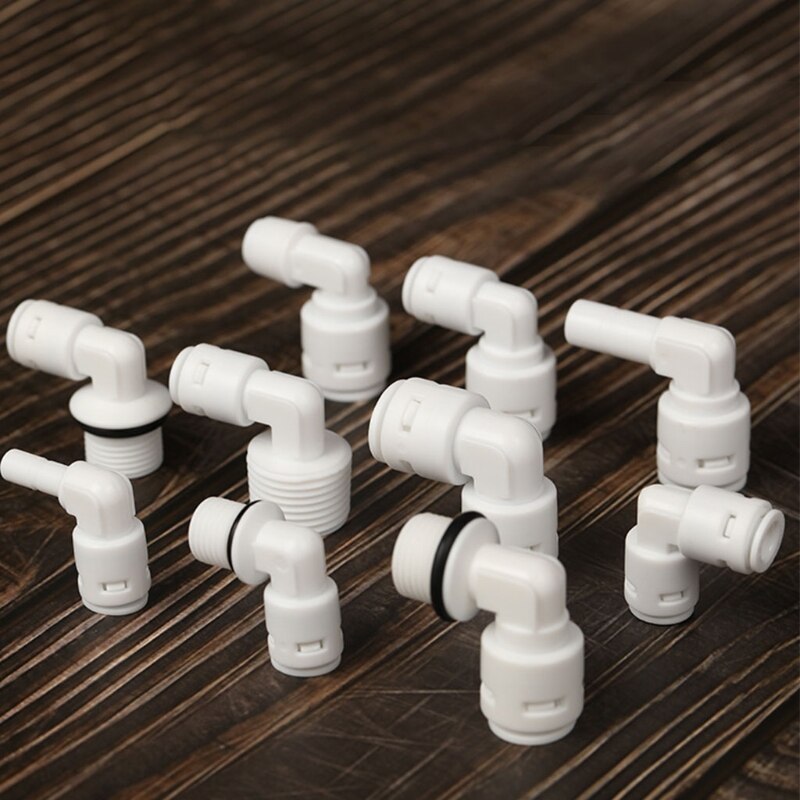 Water Purifier Accessories 1/4" 3/8" OD Hose To 1/4" 3/8" 1/2" Aquarium Quick Fitting RO Water Plastic Pipe Coupling Connector