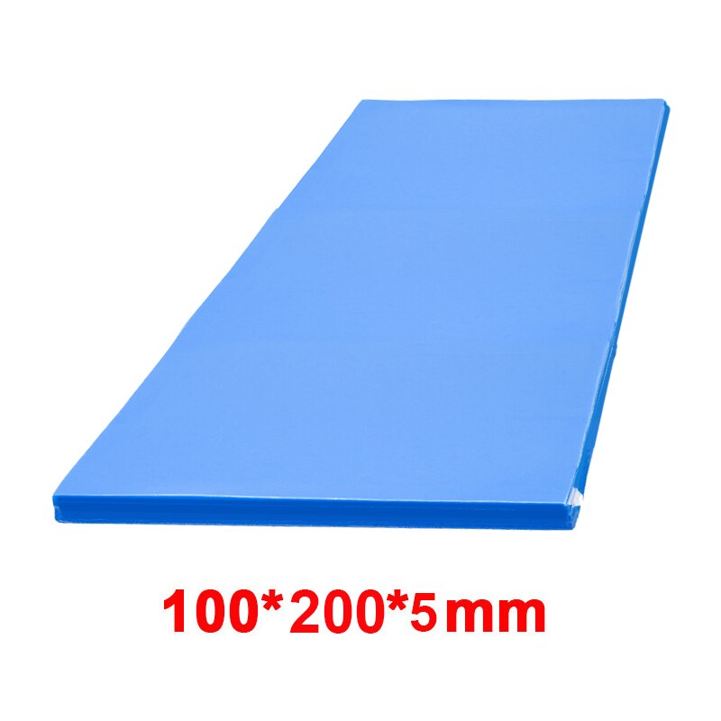6.0 w/mk 100*200mm värmeledningsförmåga cpu kylfläns kylande ledande silikon kuddar termiska kuddar: 100 x 200 x 5 mm