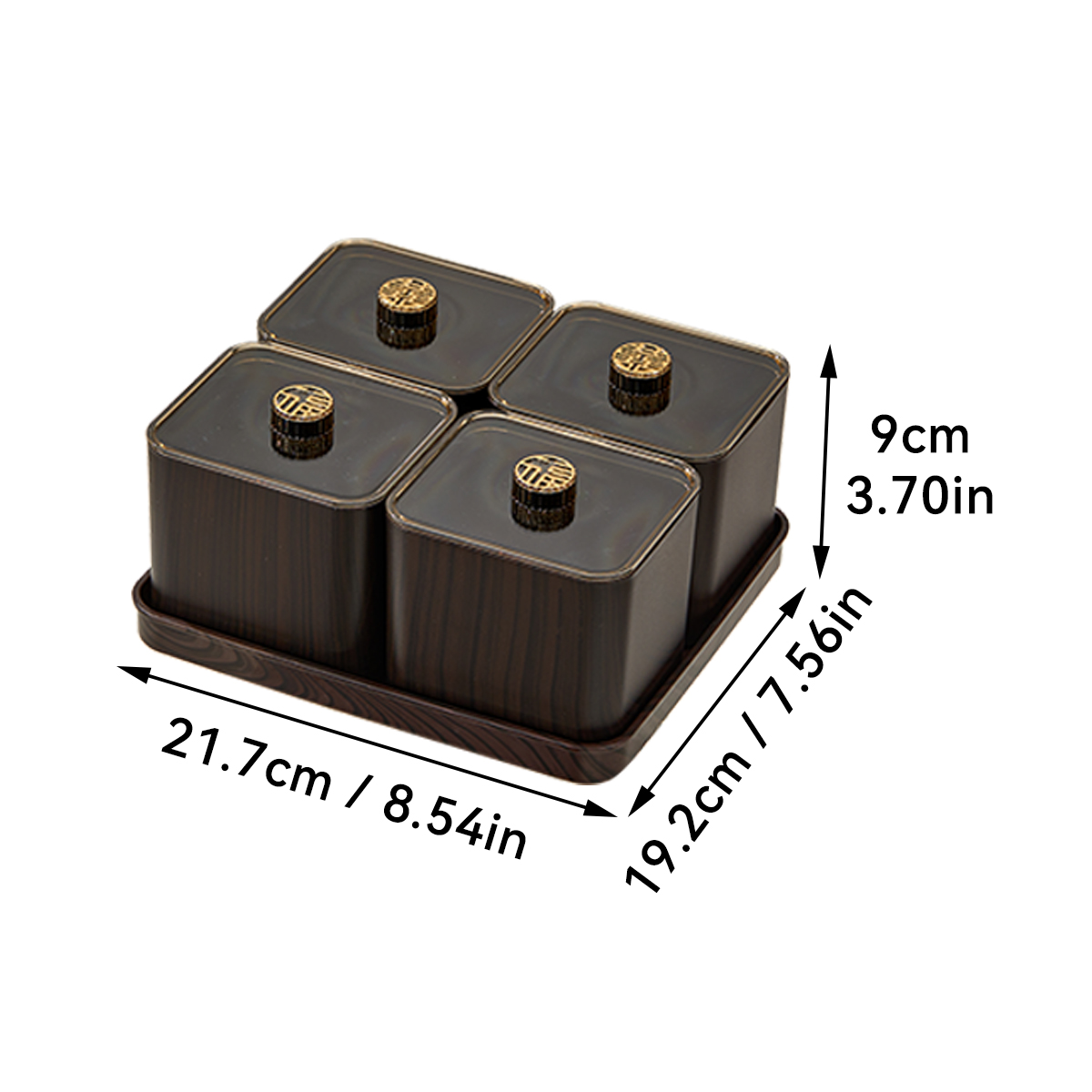 WORTHBUY 2/4/6 Gitter Lebensmittel Aufbewahrung sbox feuchtigkeit beständige Nuss, Trocken früchte, Süßigkeiten Box Obst Vorrats behälter für Weihnachten Neujahr: Licht Grün