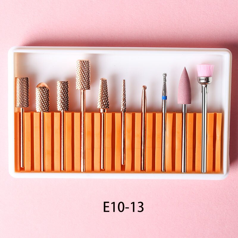 10Pcs/box Cone Tip Ceramic Electric Cuticle Clean Rotary Manicure Sander Tool Grind Head Mill Cutter Pedicure Nail art Drill Bit: 13