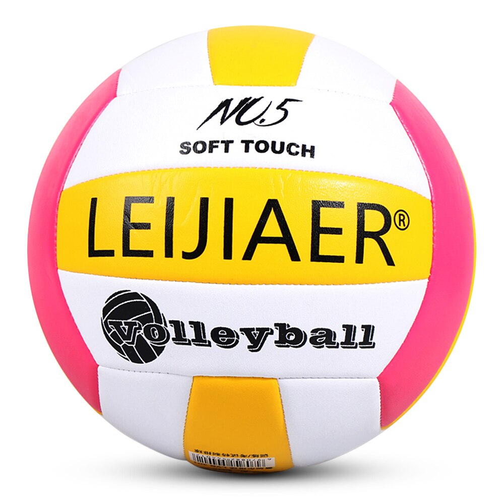 Standard Explosion-proof Volleyball Training Competition Volleyball Inflatable Soft Volleyball Indoor Beach Volleyball Pink