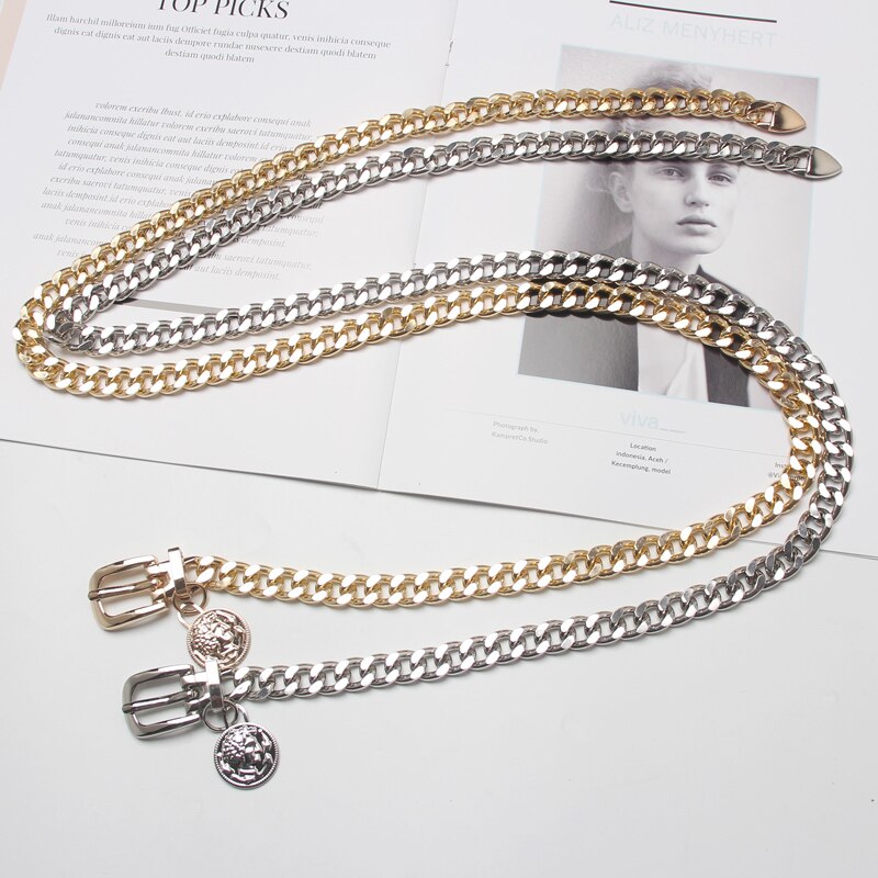 Taille kette gürtel Gold silber metall gürtel für frauen kleid halskette riem cinturon mujer schmuck gotisch koreanische stil bund