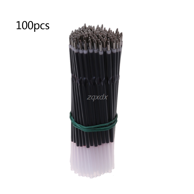 100 st kulspetspenna 0.7mm st refill blystavar svart blå röd kontors skolskrivsaker juli: R