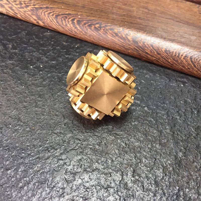 Cubo de conexión de engranaje giroscópico para adultos, giroscopio mecánico de dedo de cobre puro, juguete para
