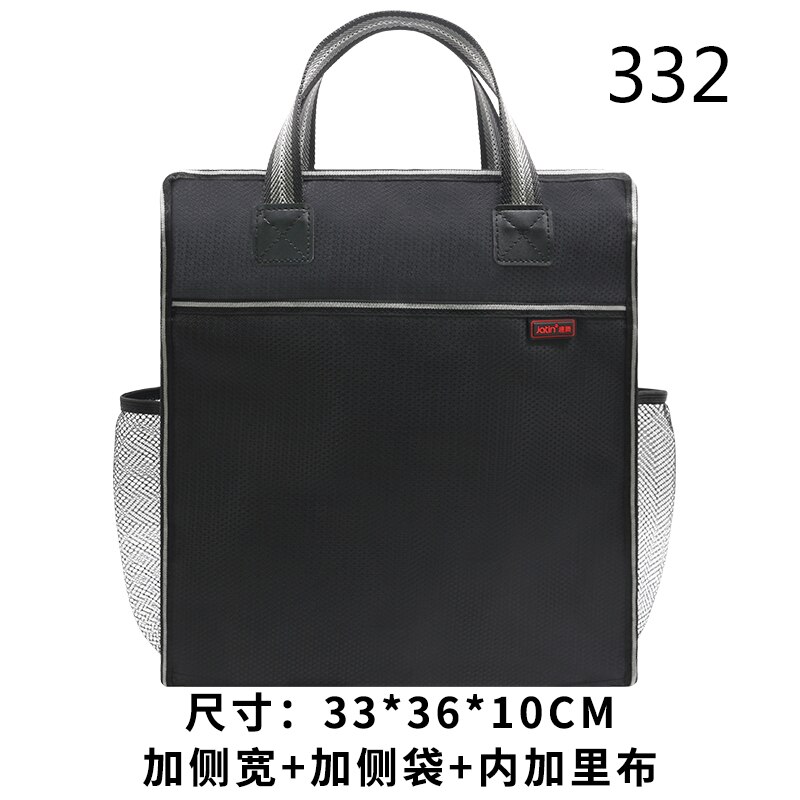 Brief case Men Casual Business Bag A4 Male Workbag Brief Bag Hand Belt Canvas Bag: 332 BLACK