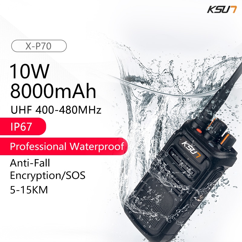 10W Walkie Talkie Uhf Radio Handheld Walkie-Talkie Radio Zender Woki Toki Scanner Radio Walkietalkie IP67