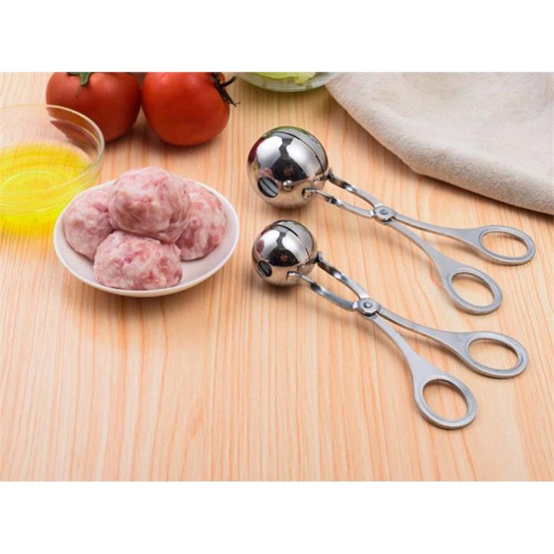 Rustfrit stål kødboldfremstillingsmaskine diy håndlavet fiskægkuglemaskine risbold hjemmekøkkenfremstillingsværktøj madklip