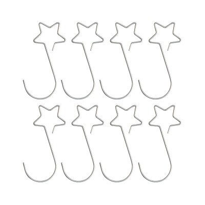 20 st julstjärna krok, hängande prydnad, trädgirlang strumpor hållare återanvändbar festdekoration 0.1 cmx 5cm: B