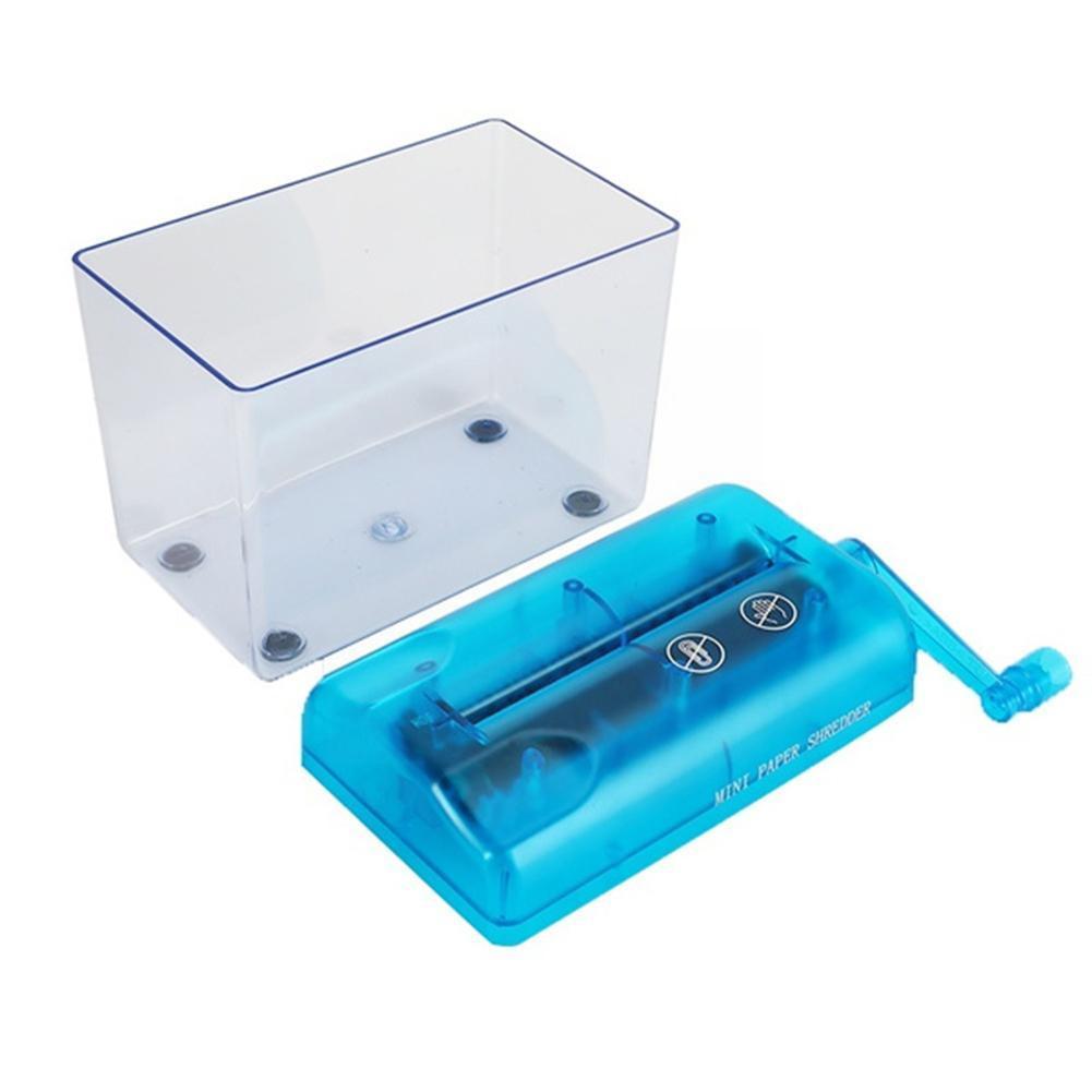 1pc Small Size A6 Paper Shredder Manual Receipt Shredding Machine Hand Crank Document Cutter Crusher For Home Office Use S6k6