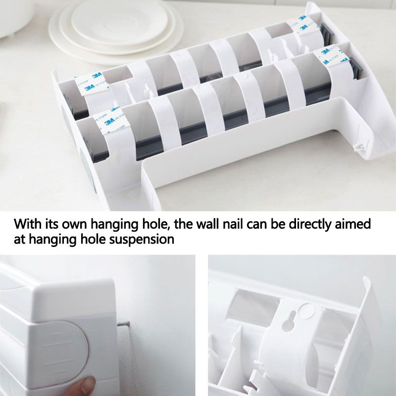 Dispensador de rollo de papel para cocina montado en la pared película adhesiva y dispensador de papel de aluminio de cocina toallero de papel