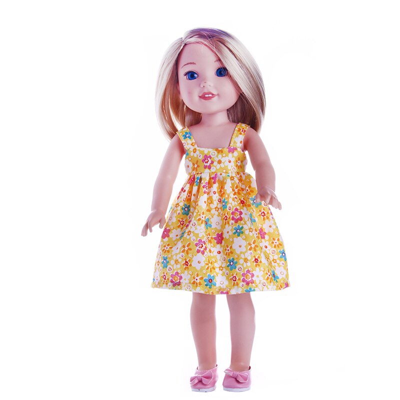 Luckdoll billig smuk 14 stilarter dukketøj kjole vælg til 14.5 tommer wellie wishers dukke og 14 tommer dukke og 1/6 dukke: M25