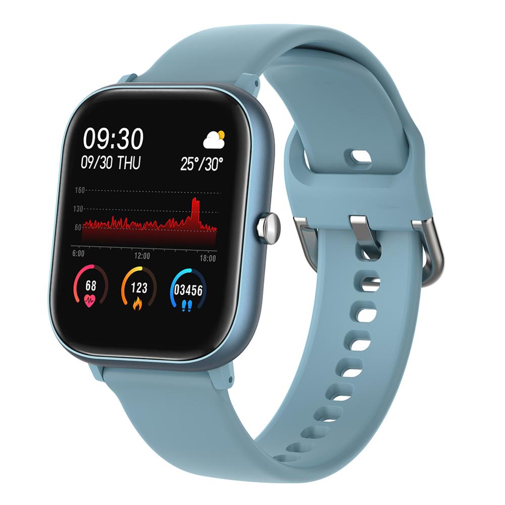 P20 smart ur armbånd pulsmåler skridttæller fitness tracker sport smartwatch skridttæller kaloritæller skridttæller: Blå