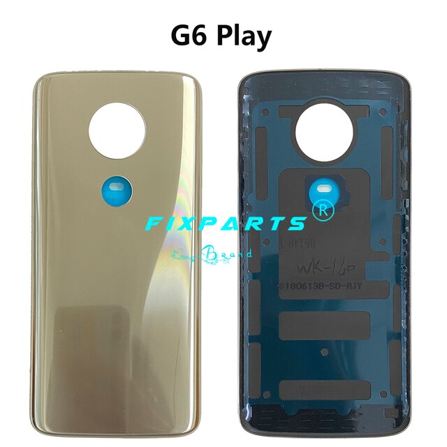 Nieuw Voor Motorola Moto G6 Back Cover G6 Play Back Battery Cover Vervangende Onderdelen Voor Moto G6 Achter Deur Behuizing case Panel: G6 Play Gold