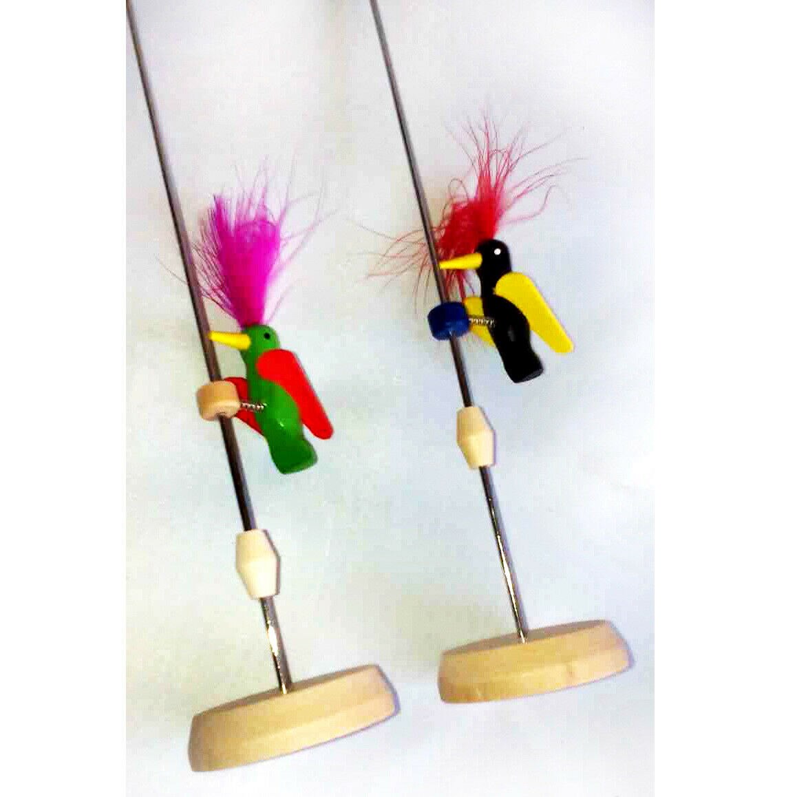 Houten visitekaartjeshouder in de vorm van een specht, handgemaakt voor thuis en op kantoor