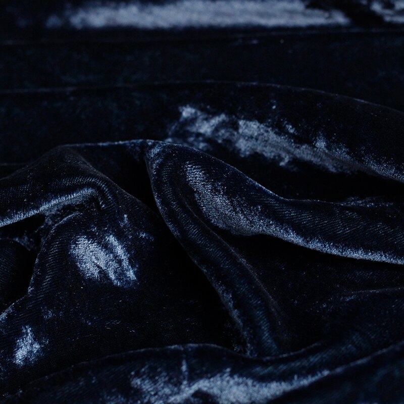 Silk velvet, starry sky, blue and gray, mulberry silk, dress and dress for women