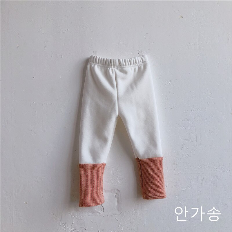 Baby Leggings Winter Warme Broek Baby Plus Dikker Verdikte Leggings Elastische Broek Baby Jongens Meisjes Broek Kleding: pink / 12m