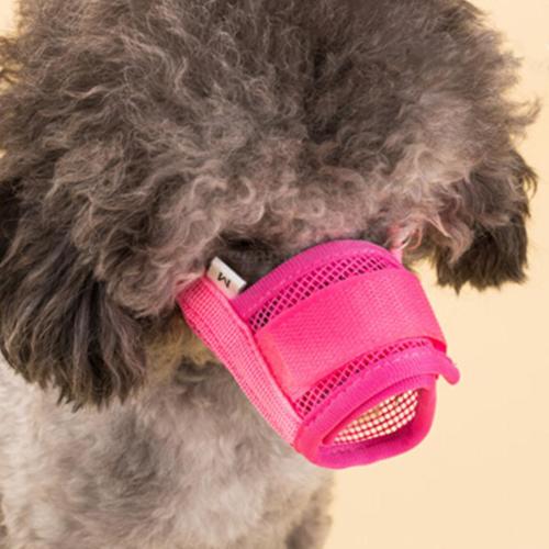 SOFT Nylon Adjustable ANTI Bite Bark DOG SAFETY MUZZLE Breathable Mesh MUZZEL: D / M