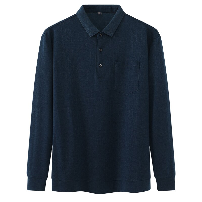 Koko 6xl 7xl 8xl syksyn klassiset miesten poolot taskuilla pitkähihainen bisnespoolopaita miesten huippumerkki polo homme